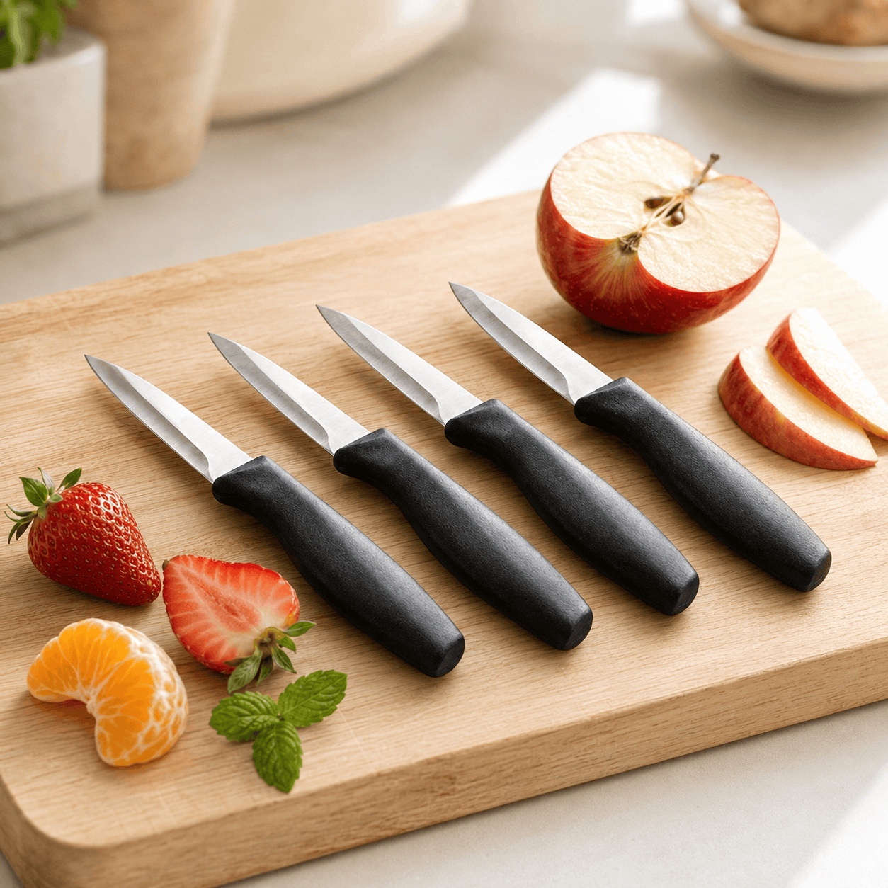 Danny Home 3.5-Inch 4-Piece Stainless Steel Paring Knives Set Kaka Bawa Sons