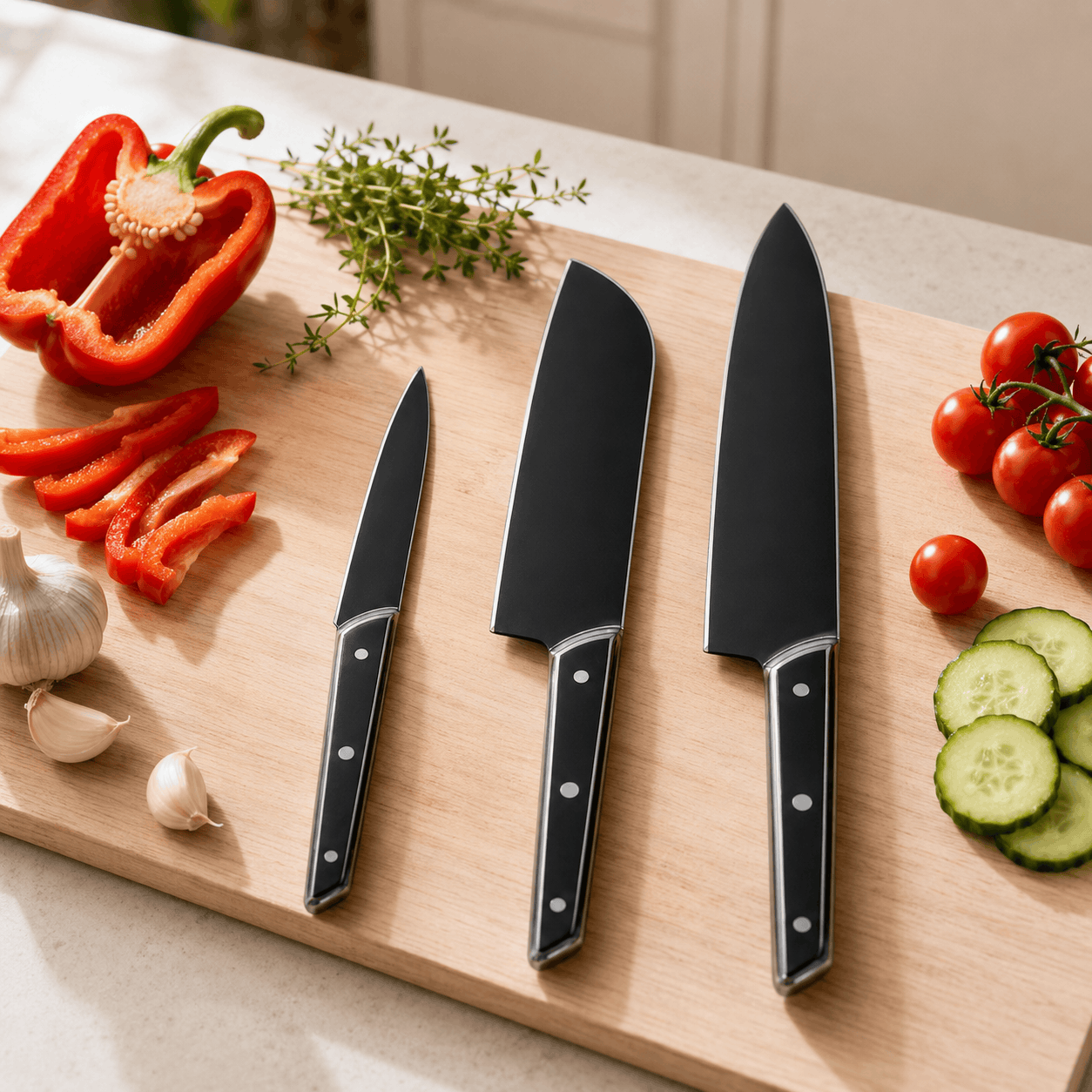 Danny Home Triple Reverted Kitchen Knife Set Kaka Bawa Sons
