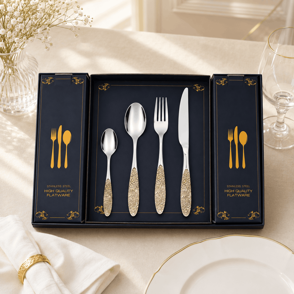 Alomi 24-Pieces Stainless Steel Cutlery Sets Kaka Bawa Sons