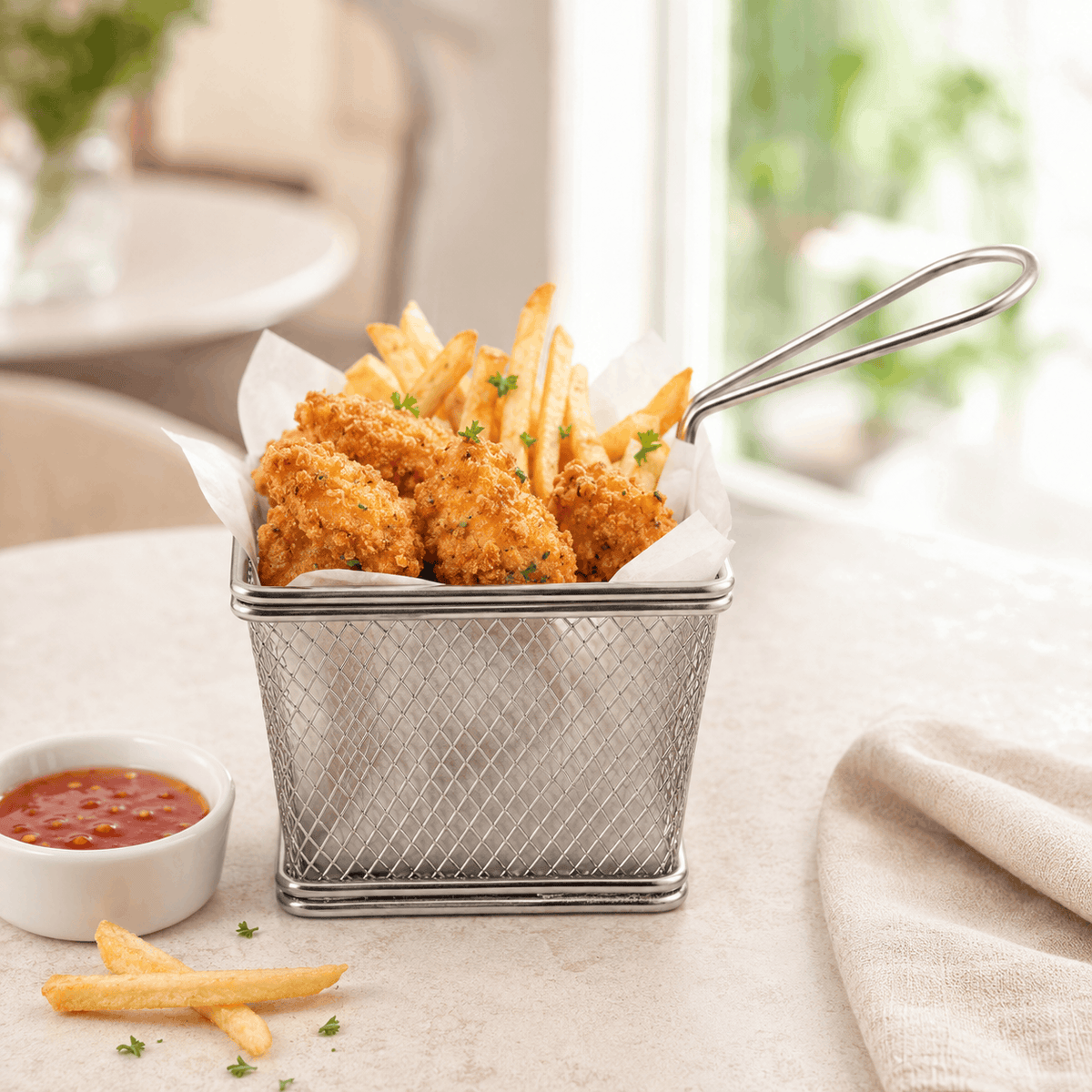 Master S/H-Series Stainless Steel Rectangular Deep Fries Baskets Kaka Bawa Sons