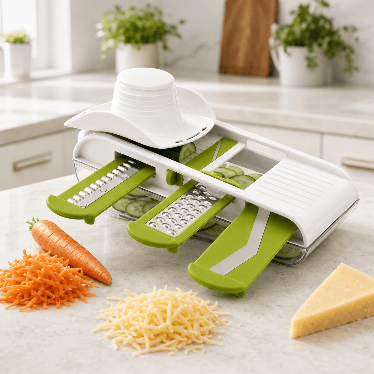 Konstar 4-in-1 Plastic Smart Grater Kaka Bawa Sons