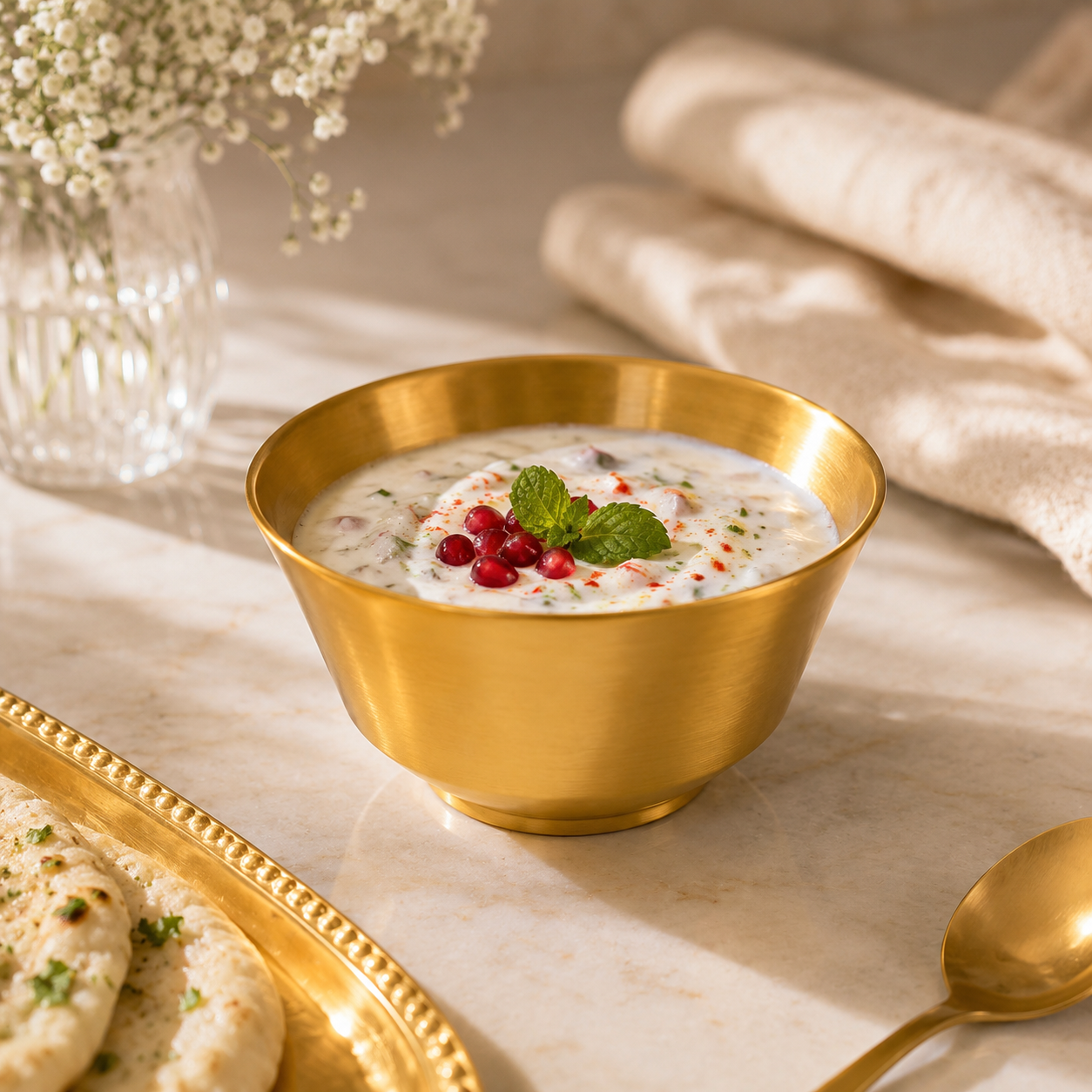 T.D.L 13 Cm Stainless Steel Electric Golden Coating Serving Bowl