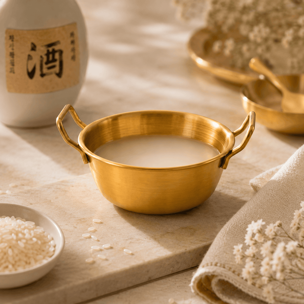 T.D.L 13.5 Cm Stainless Steel Electronic Golden Eared Rice Wine Bowl Kaka Bawa Sons