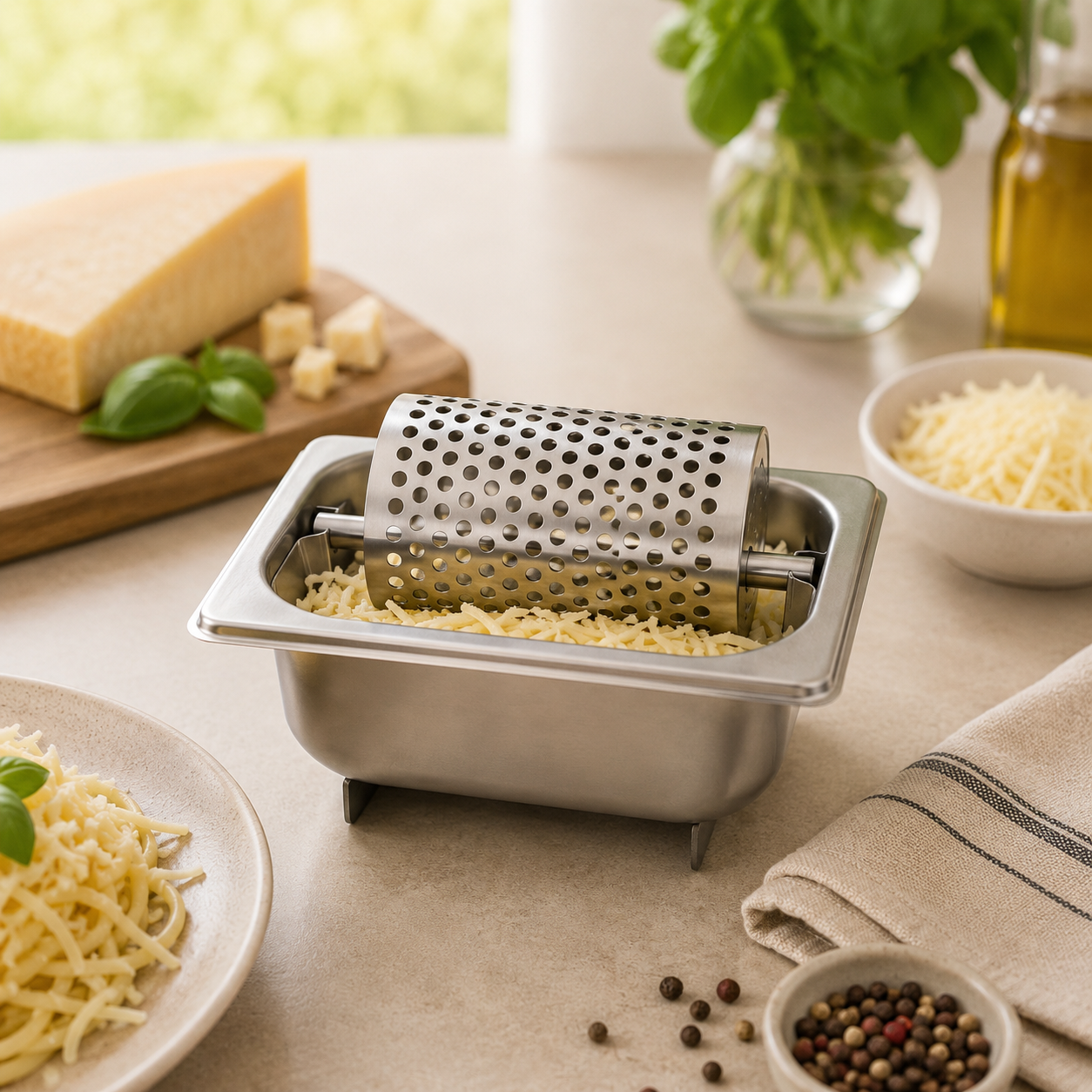 Mart 1/6 Stainless Steel Cheese Rollers