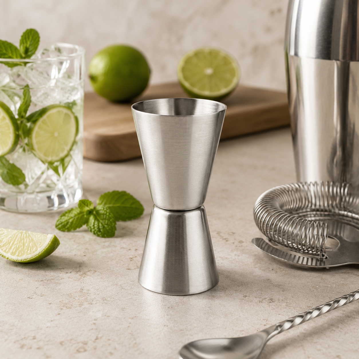 Roper 25/50 ML Stainless Steel Ounce Cup