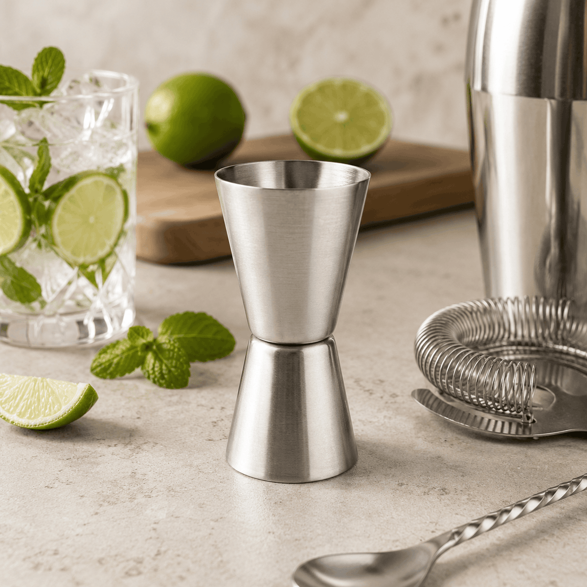 Roper 25/50 ML Stainless Steel Ounce Cup Kaka Bawa Sons