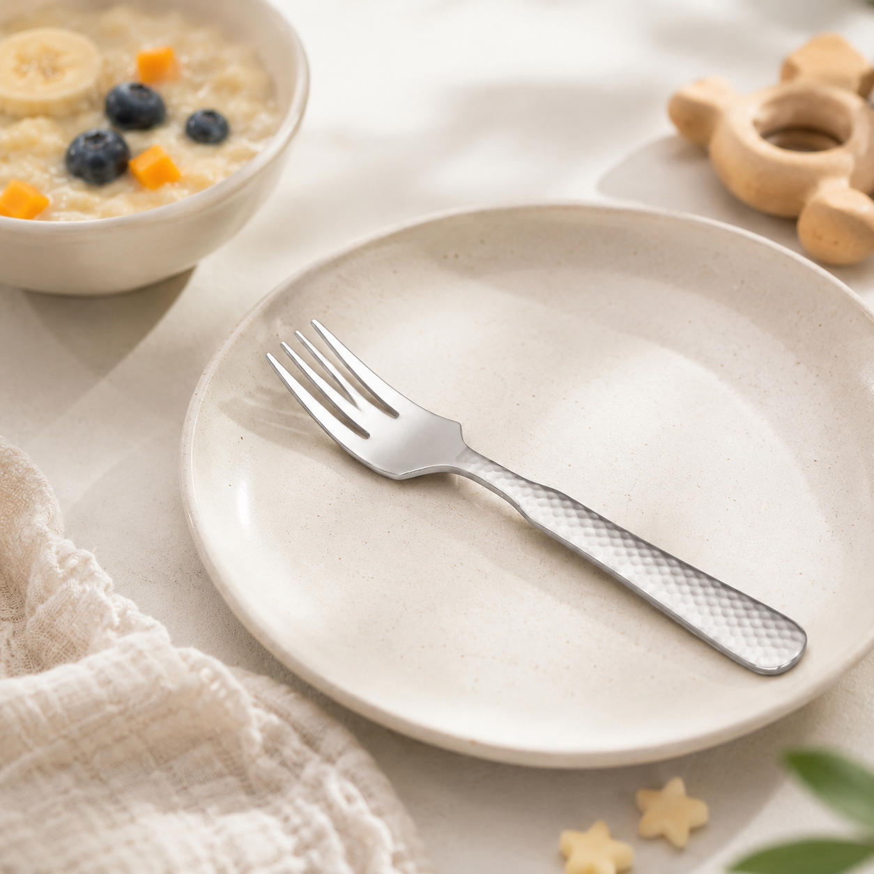 TRD 6-Piece Stainless Steel Silver Baby Fork Set