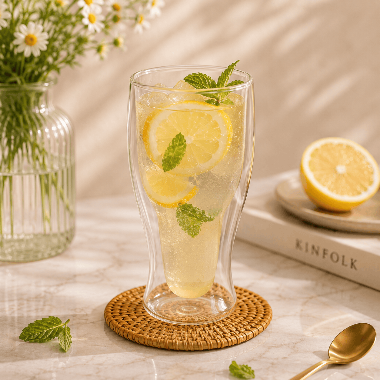 D.W.M 350 ML High-Ball Double Wall Drinking Glass Kaka Bawa Sons