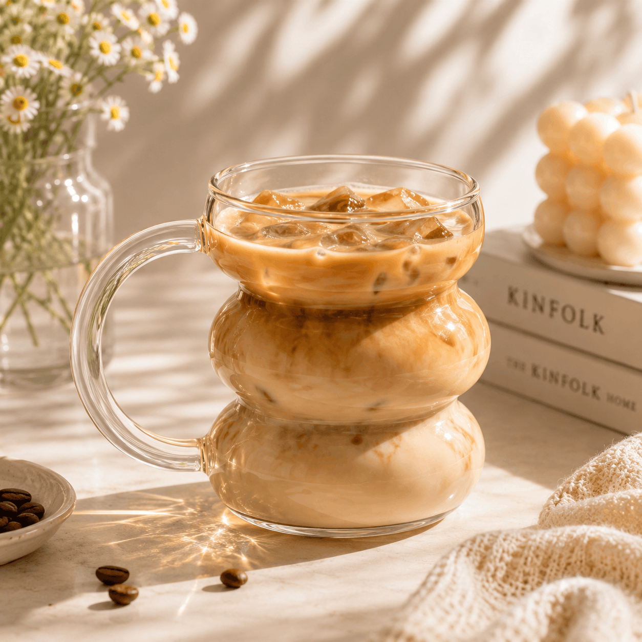 D.W.M 450 ML Bubble Glass Mug Kaka Bawa Sons