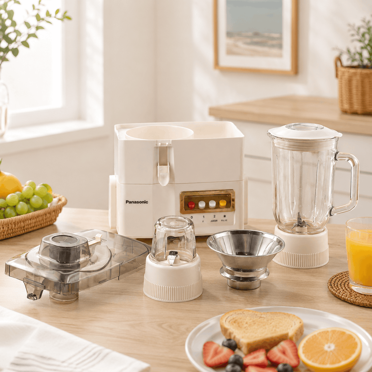 Panasonic 3-in-1 White Juicer/Blender Set Kaka Bawa Sons
