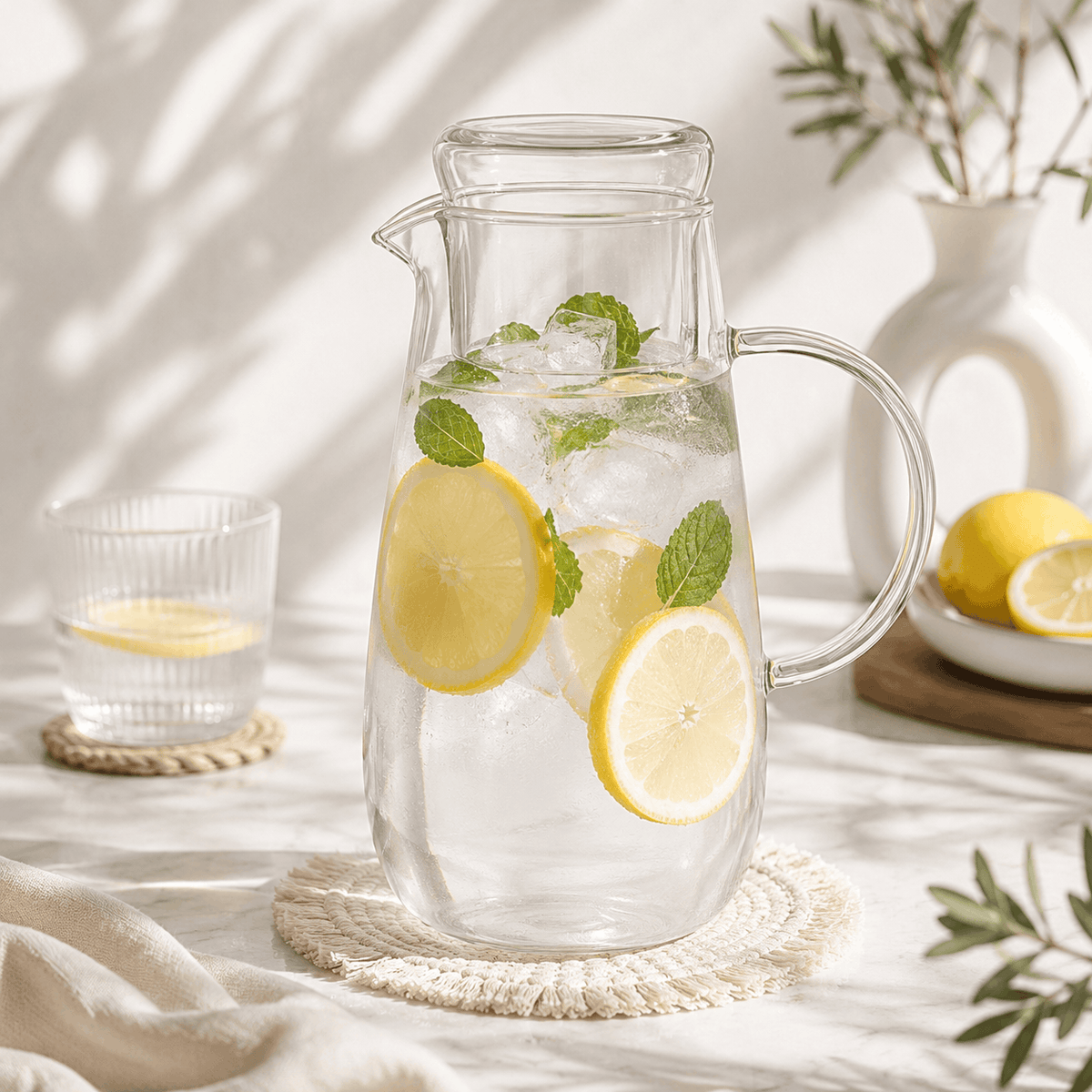 Home Table 1.47-Liter Glass Water Jug With Infuser Kaka Bawa Sons