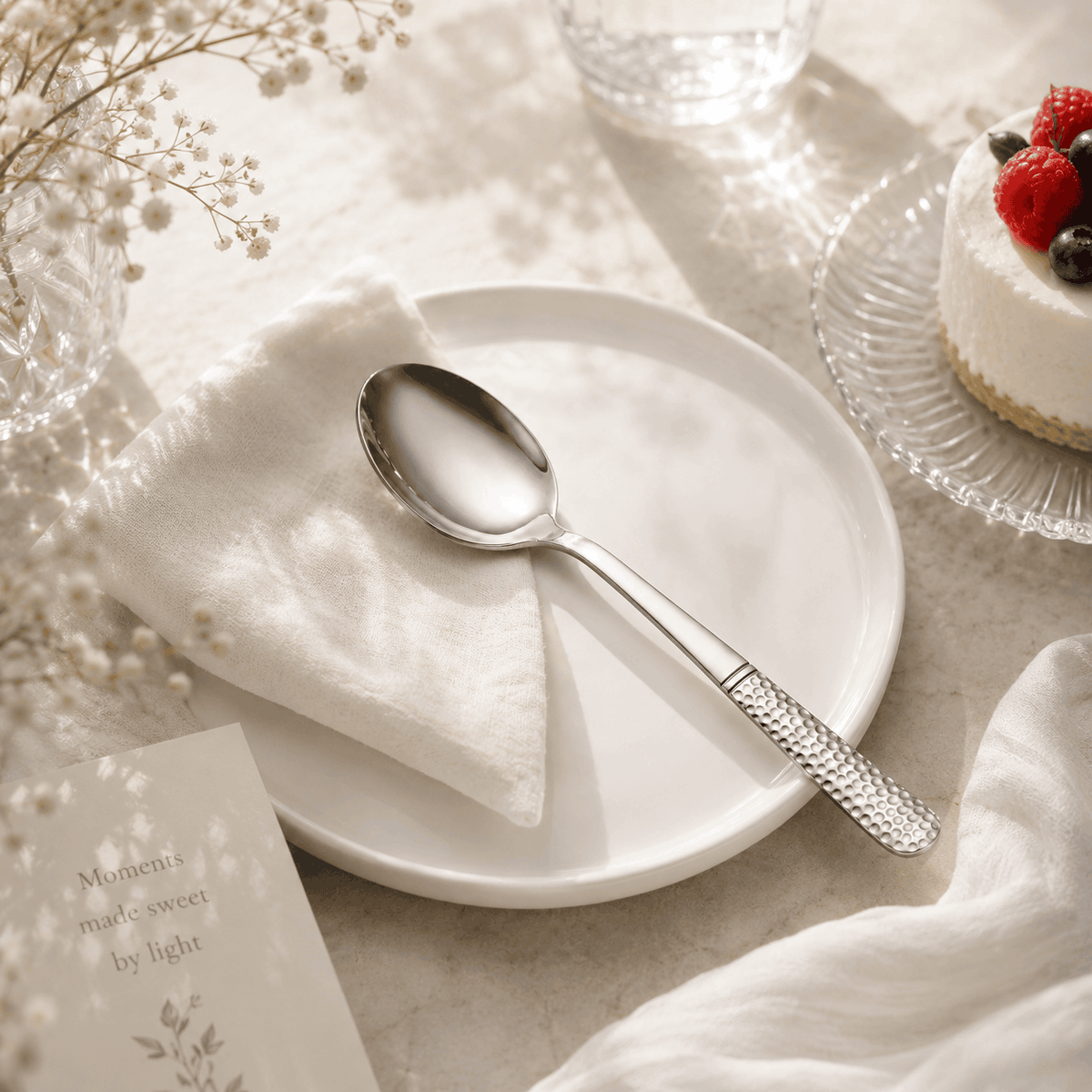 Blaze R.P.2 Stainless Steel 6-Piece Silver Dessert Spoon Set Kaka Bawa Sons