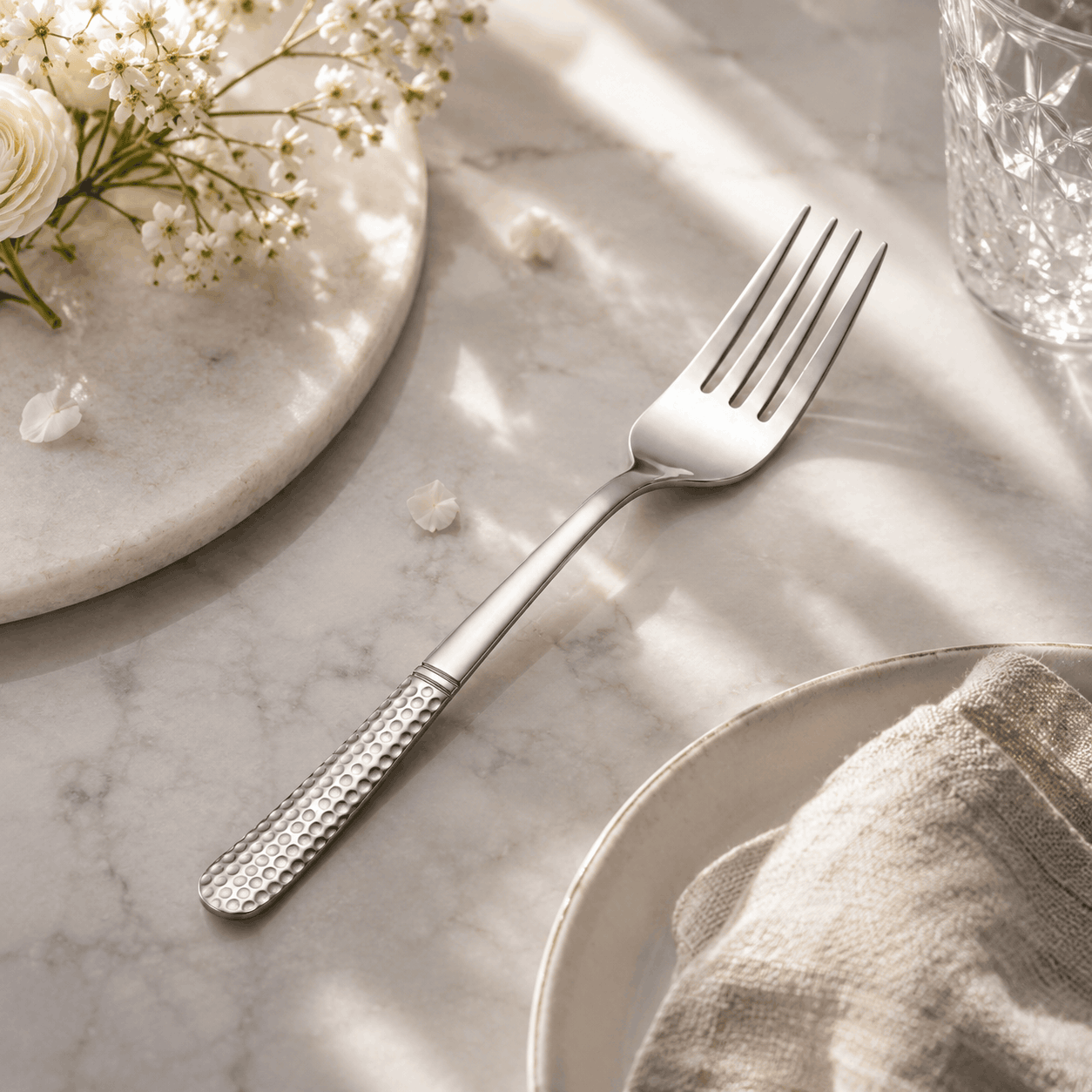 Blaze R.P.2 Stainless Steel 6-Piece Silver Table Fork Set Kaka Bawa Sons