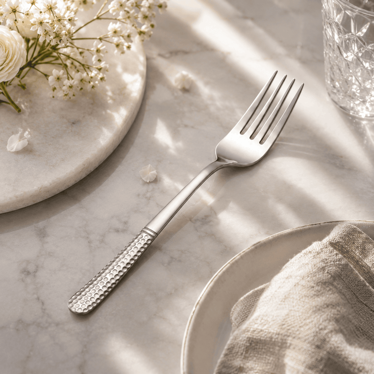 Blaze R.P.2 Stainless Steel 6-Piece Silver Table Fork Set Kaka Bawa Sons