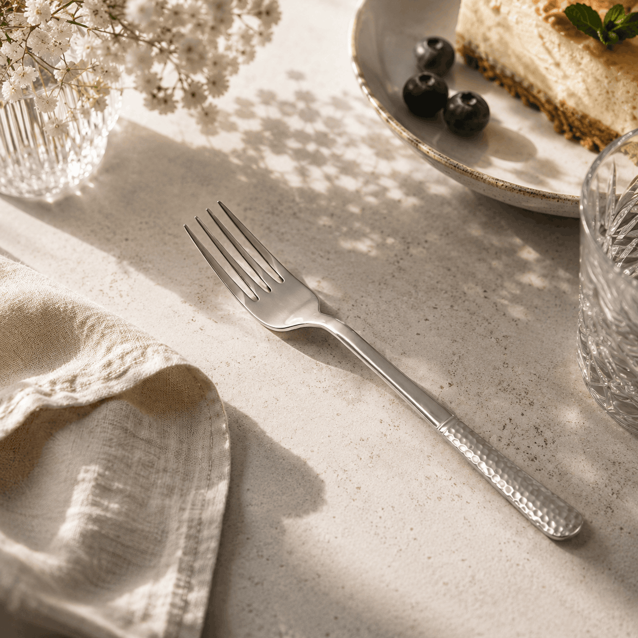 Blaze R.P.2 Stainless Steel 6-Piece Silver Dessert Fork Set Kaka Bawa Sons
