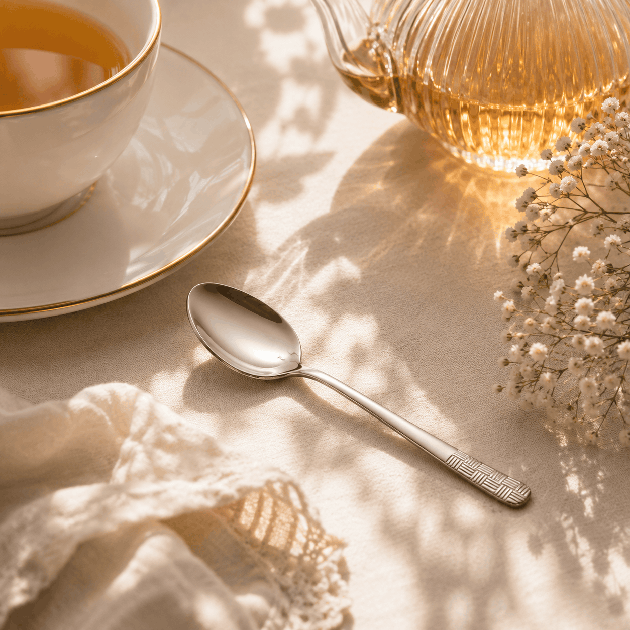 Blaze R.P.1 Stainless Steel 6-Piece Silver Tea Spoon Set Kaka Bawa Sons