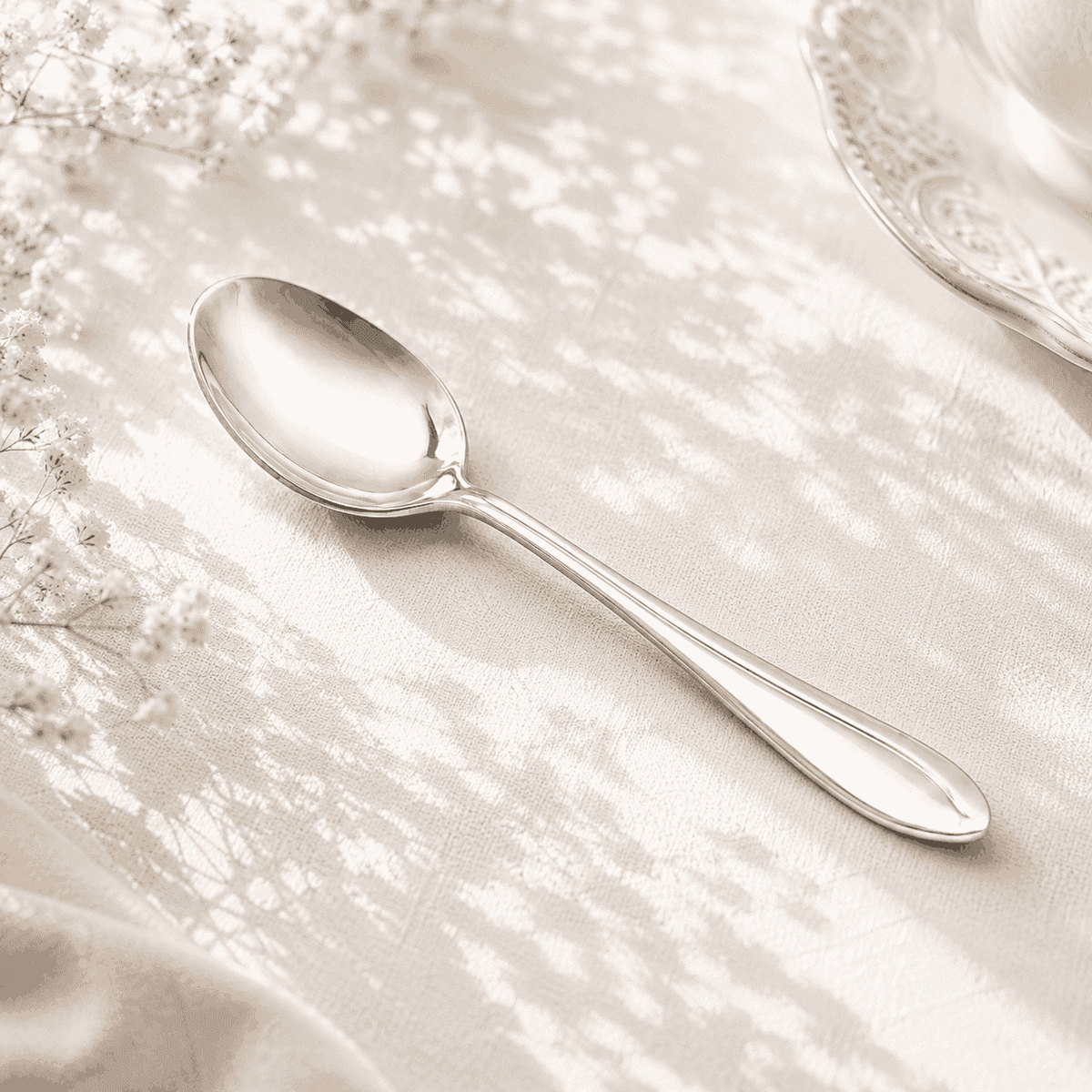 Fish Sandy 6-PIece Stainless Steel Silver Tea Spoon Set Kaka Bawa Sons