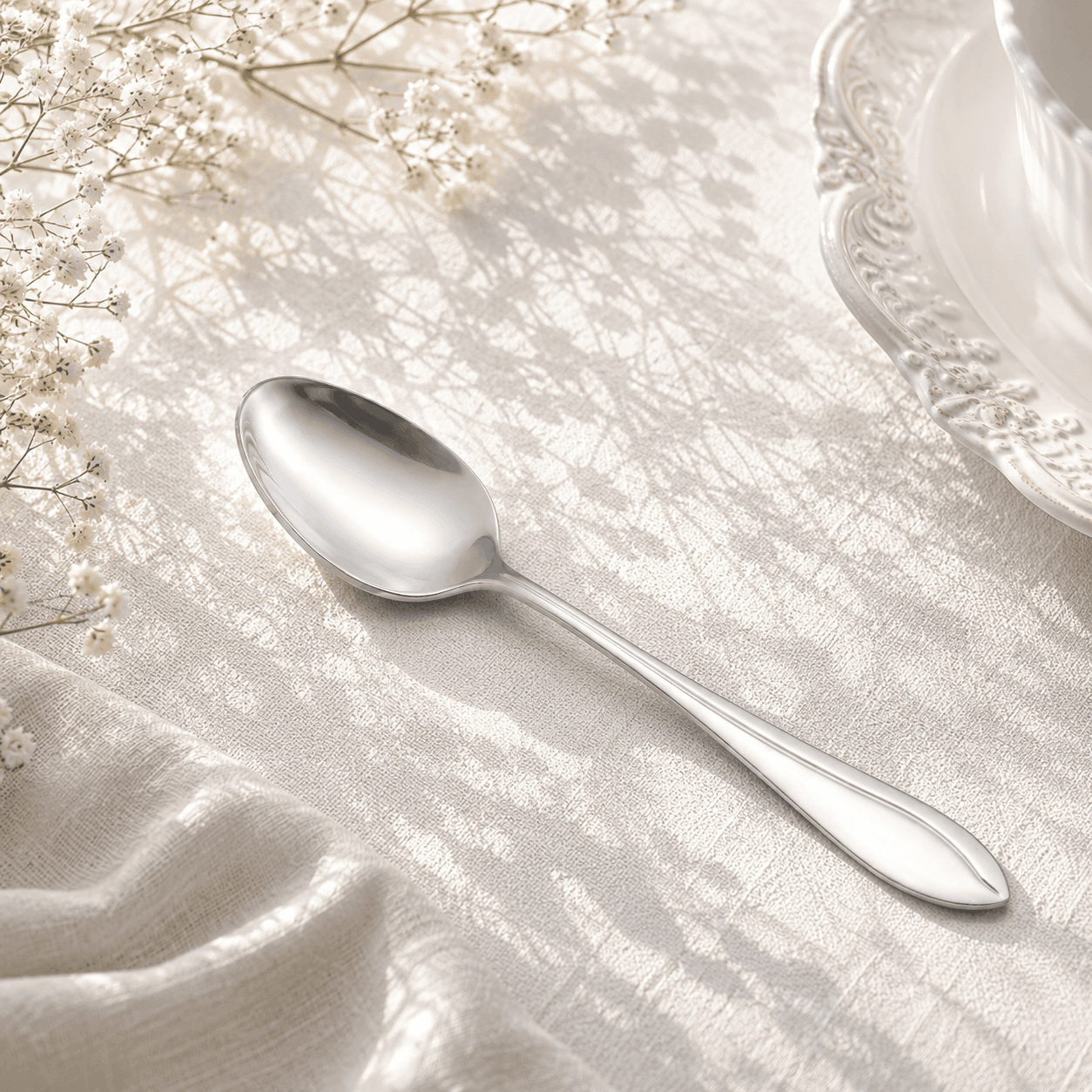 Fish Sandy 6-Piece Stainless Steel Silver Baby Spoon Set Kaka Bawa Sons
