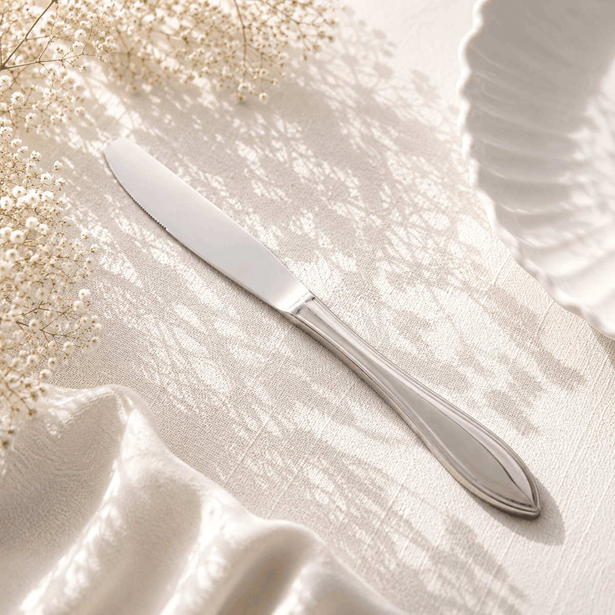 Fish Sandy 6-Piece Stainless Steel Silver Table Knife Set Kaka Bawa Sons