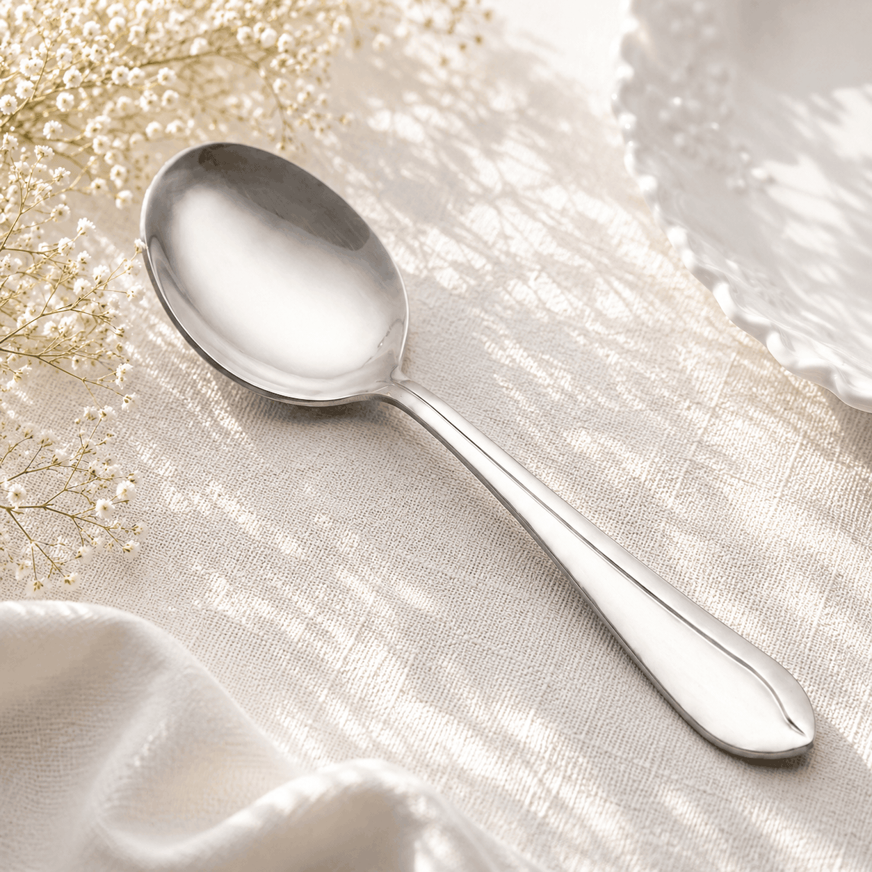 Fish Sandy Stainless Steel Silver Serving Rice Spoon Kaka Bawa Sons