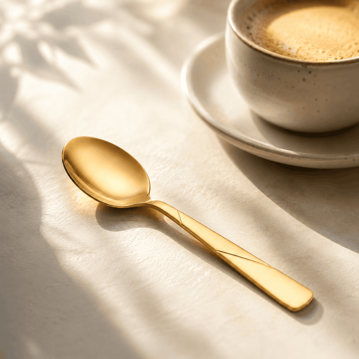 Blaze R.P.3 Stainless Steel 6-Piece Golden Coffee Spoon Set Kaka Bawa Sons