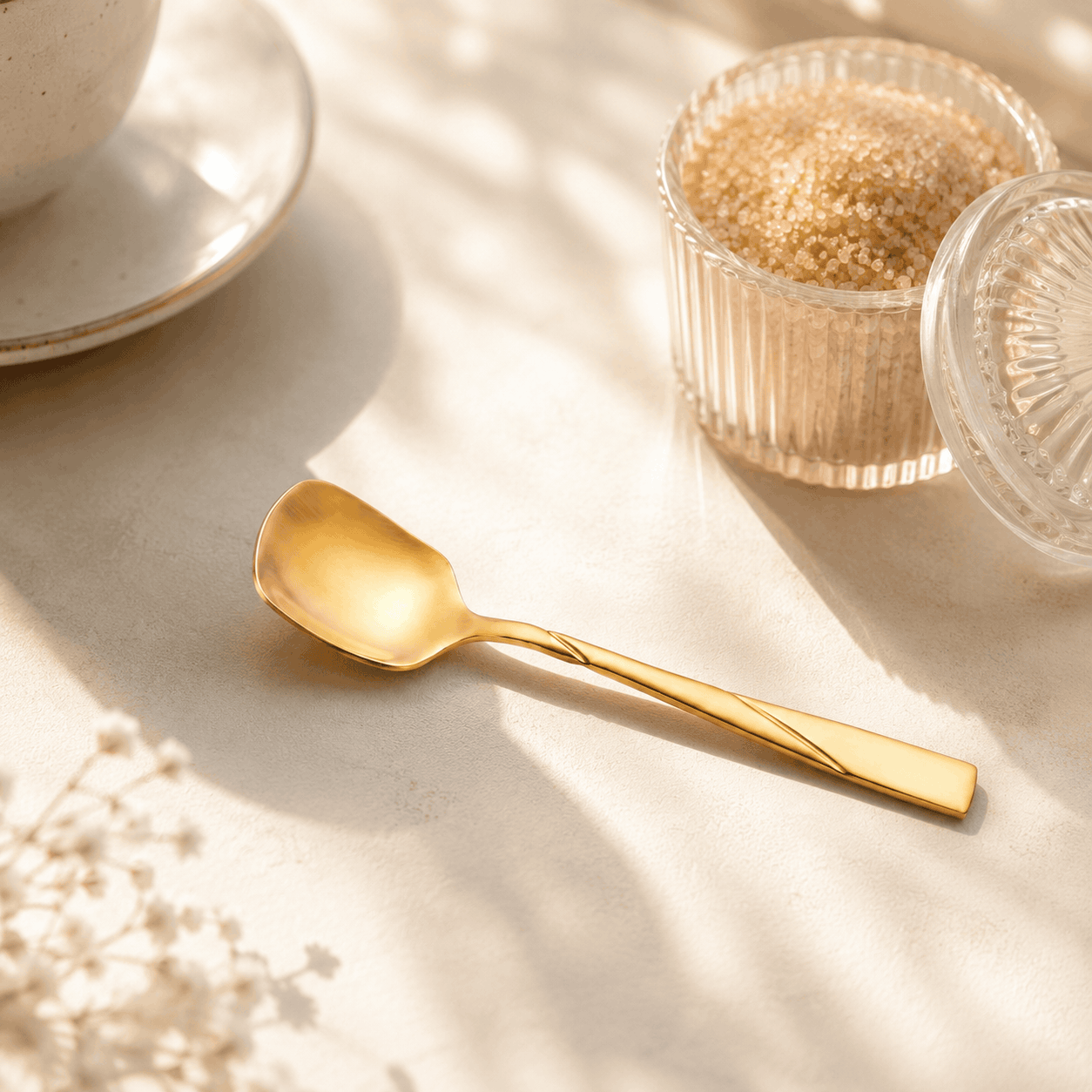 Blaze R.P.3 Stainless Steel 6-Piece Golden Sugar Spoon Set Kaka Bawa Sons