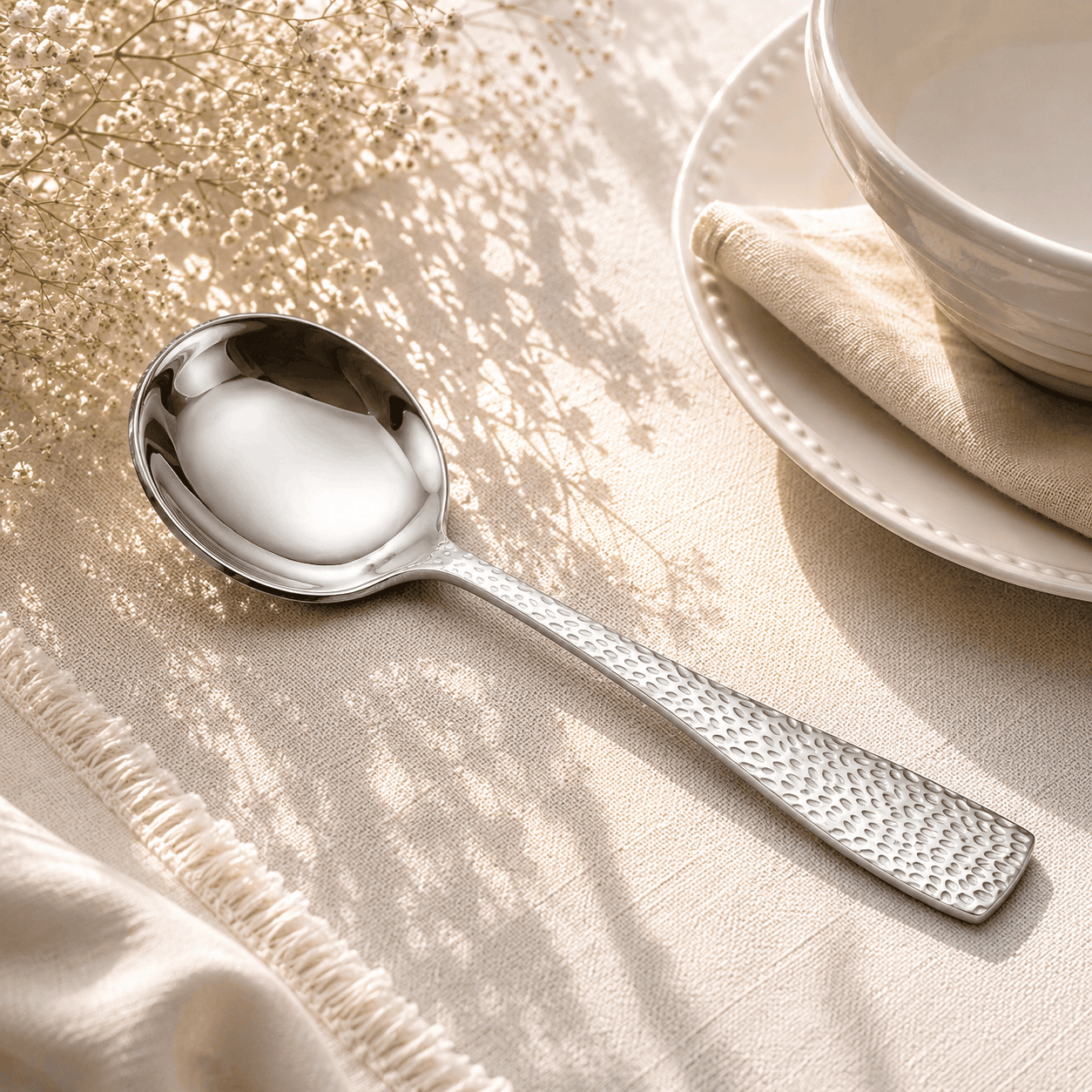 Humber Stainless Steel Silver Serving Soup Spoon Kaka Bawa Sons