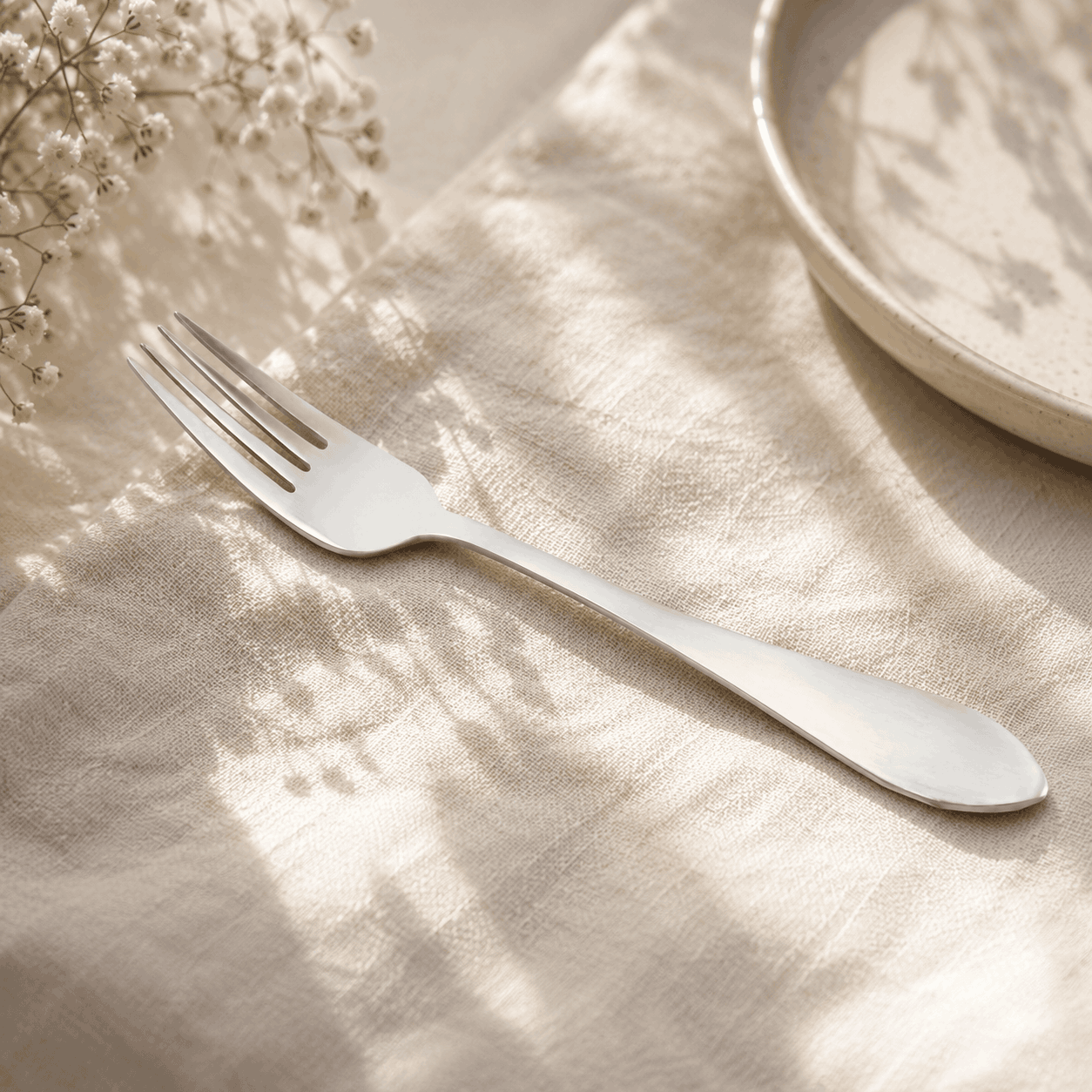 H.D 6-Piece Stainless Steel Silver Table Fork Set Kaka Bawa Sons