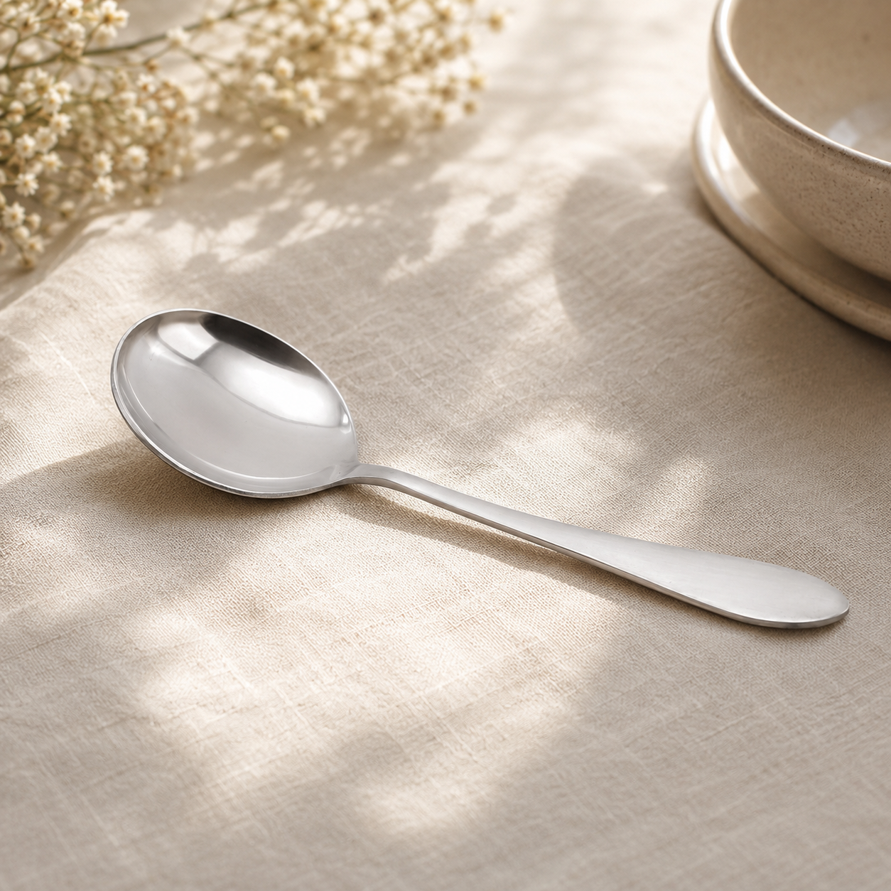 H.D Stainless Steel Silver Serving Soup Spoon