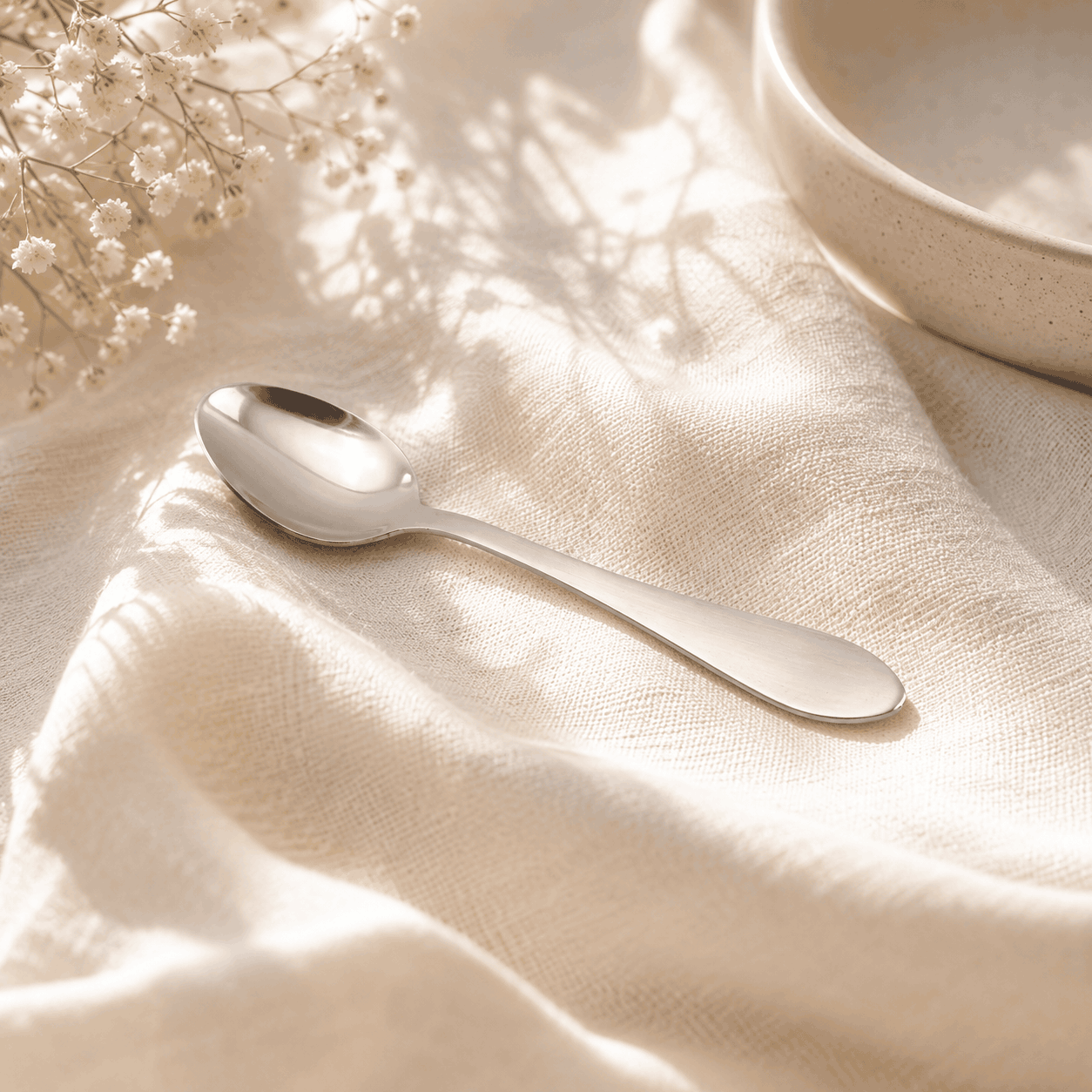 H.D 6-PIece Stainless Steel Silver Baby Spoon Set Kaka Bawa Sons