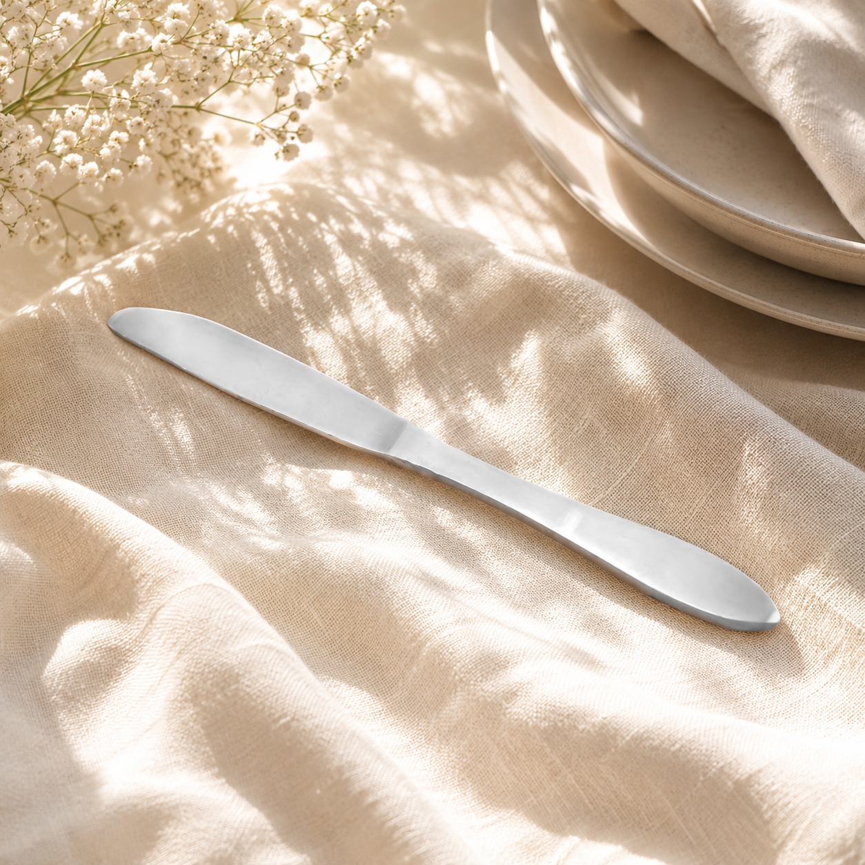H.D 6-Piece Stainless Steel Silver Table Knife Set