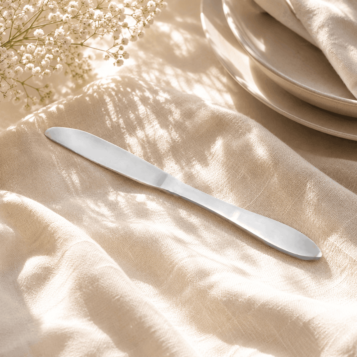 H.D 6-Piece Stainless Steel Silver Table Knife Set Kaka Bawa Sons