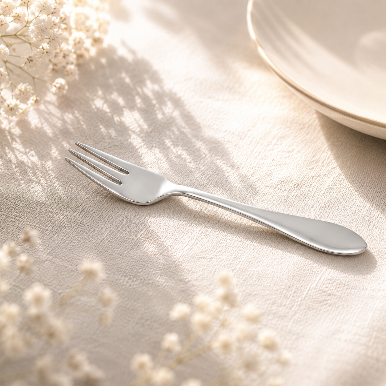 H.D 6-Piece Stainless Steel Silver Baby Fork Set