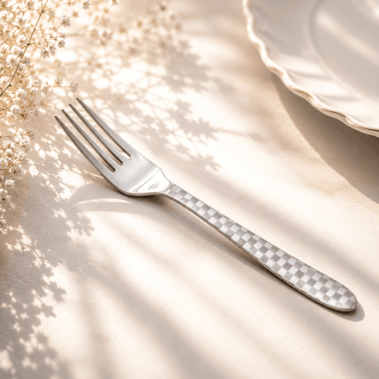 Lazer One 6-Piece Stainless Steel Silver Table Fork Set Kaka Bawa Sons