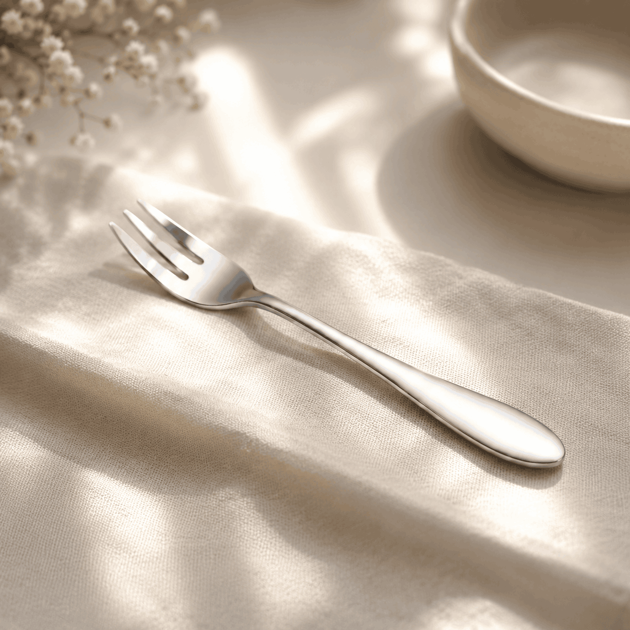 H.P 6-Piece Stainless Steel Silver Baby Fork Set Kaka Bawa Sons