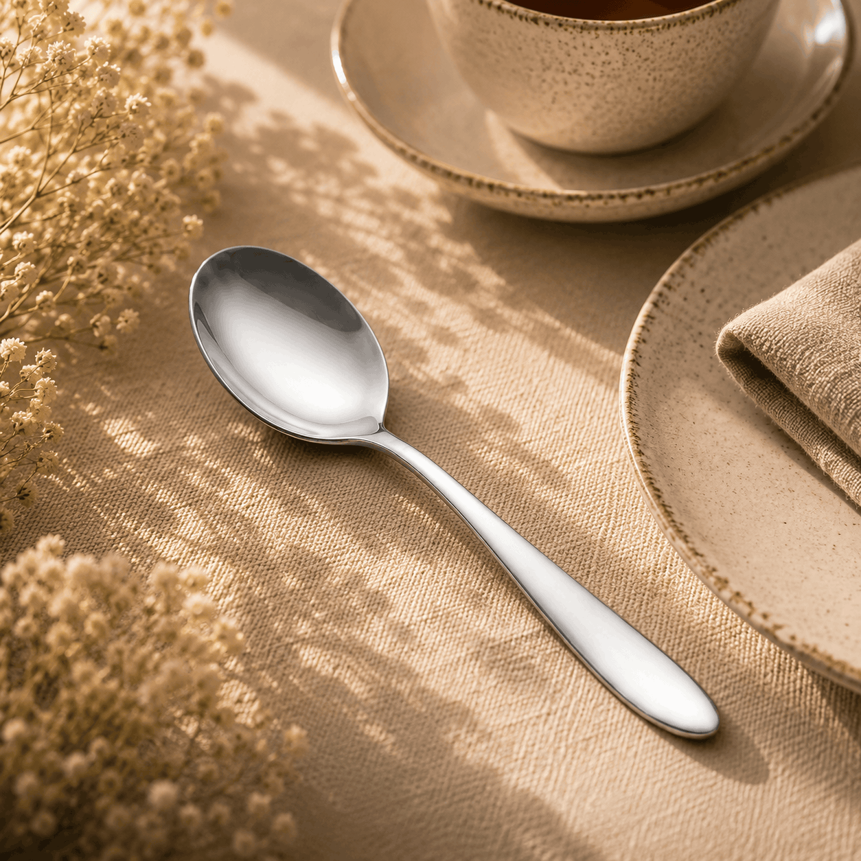 Value 6-Piece Stainless Steel Silver Table Spoon Set Kaka Bawa Sons