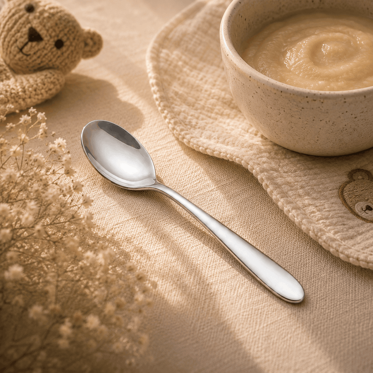 Value 6-Piece Stainless Steel Silver Baby Spoon Set Kaka Bawa Sons