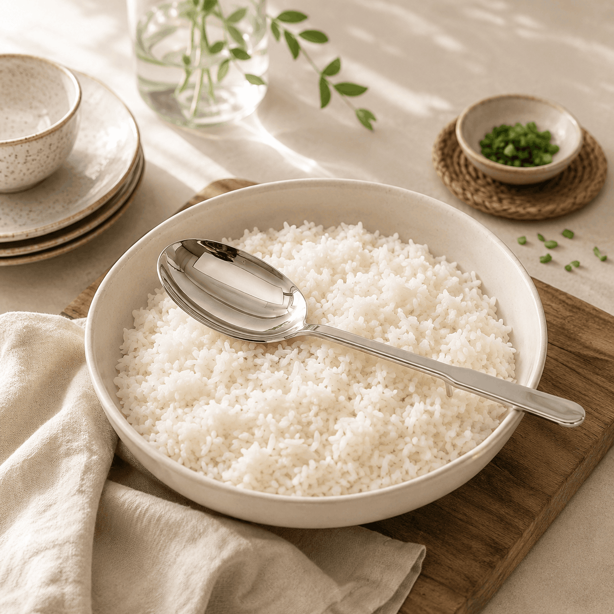 N.F Stainless Steel Serving Silver Rice Spoons With Hook Kaka Bawa Sons