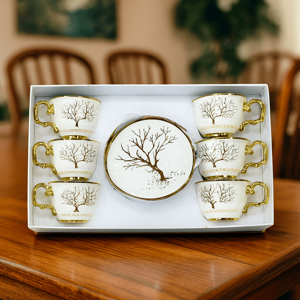 Royal 6-Piece Cup & Saucer Set With Gift Box