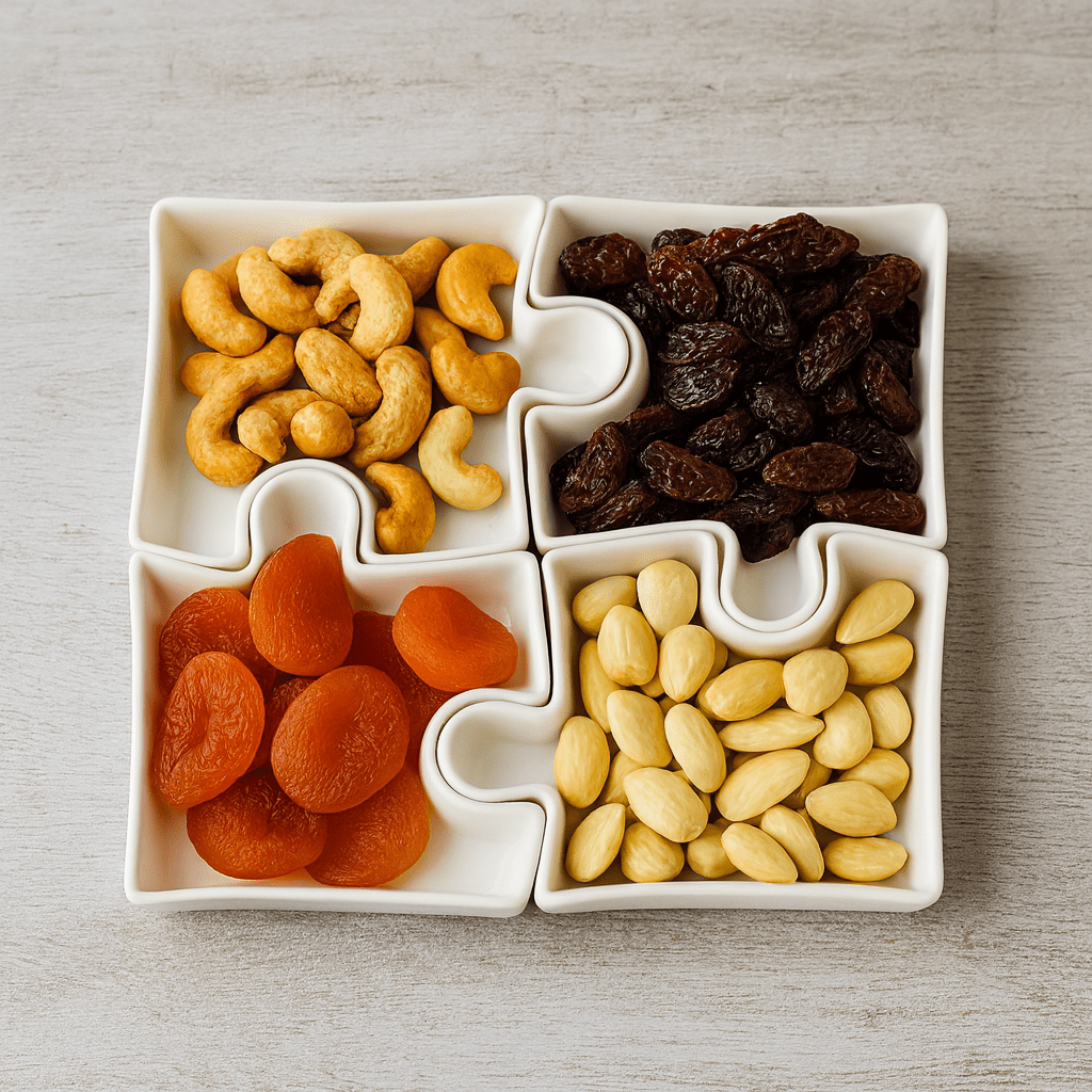 4-Portion Ceramic Puzzle Dish