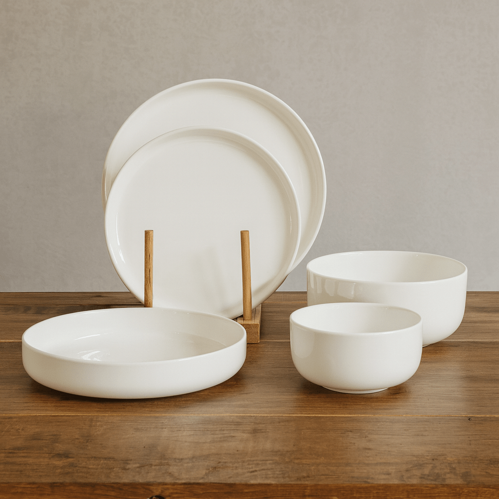 26-Piece Danny Home Dinner Set Plain White