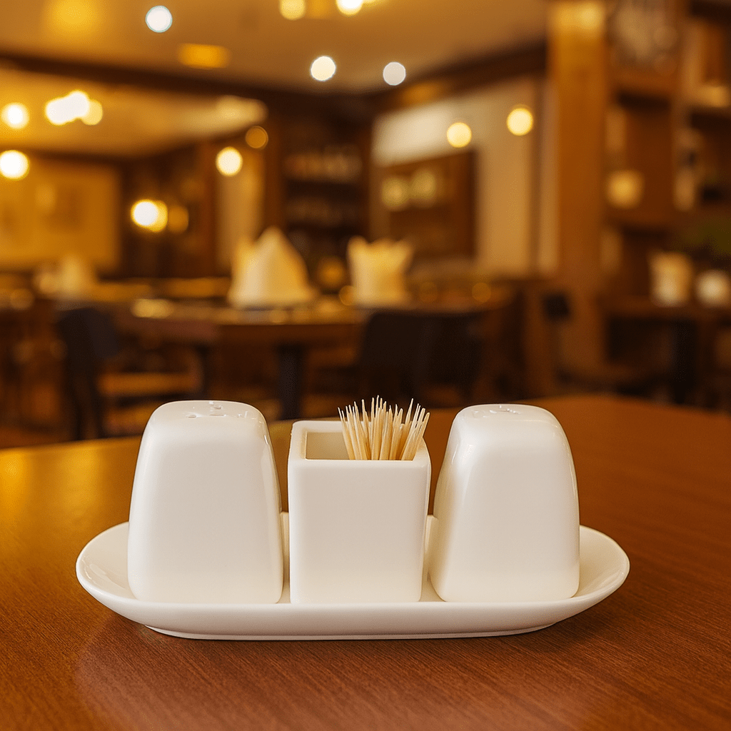 Danny Home 4-Piece Ceramic Salt & Pepper Set Kaka Bawa Sons
