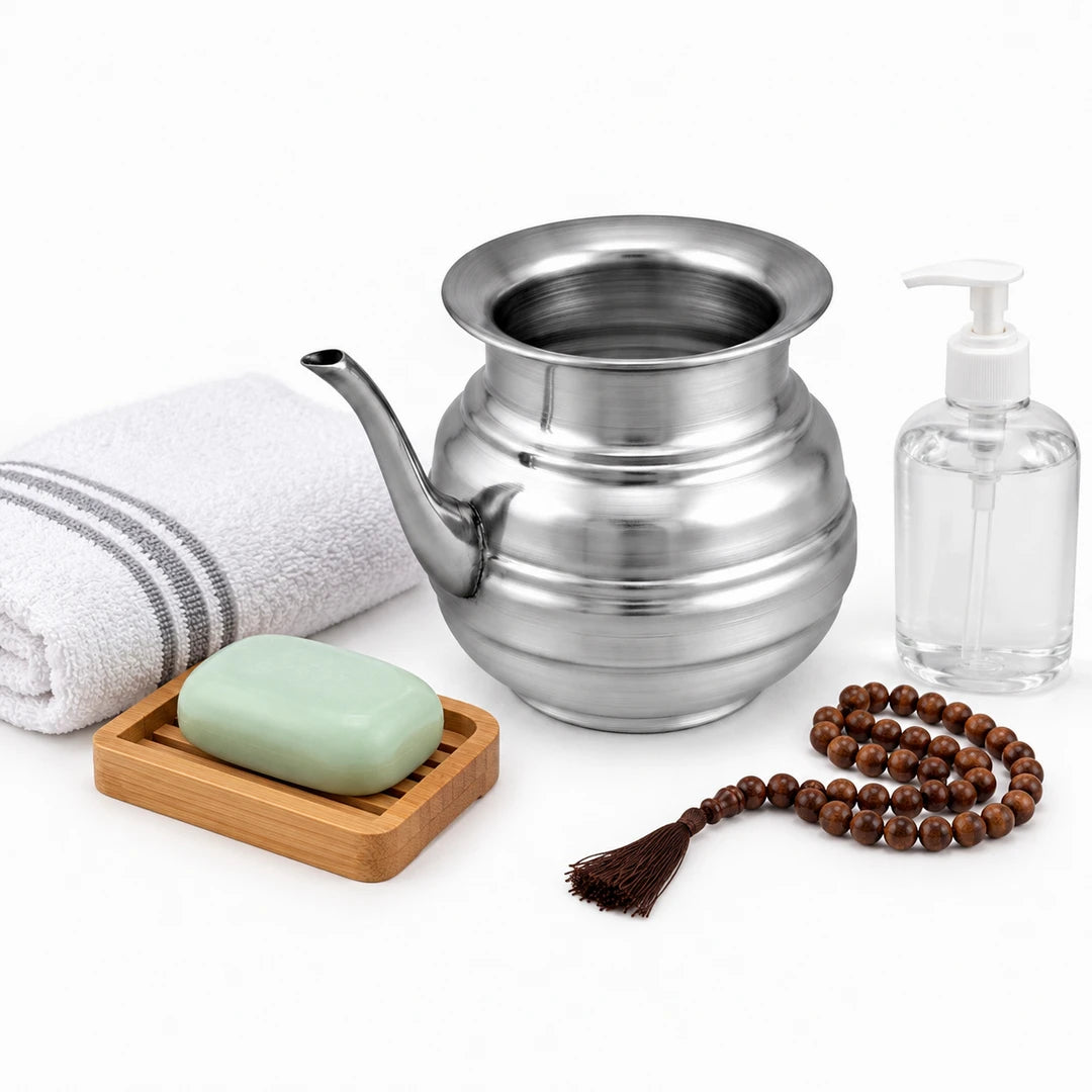 Stainless Steel Wudu Lota with Pouring Spout