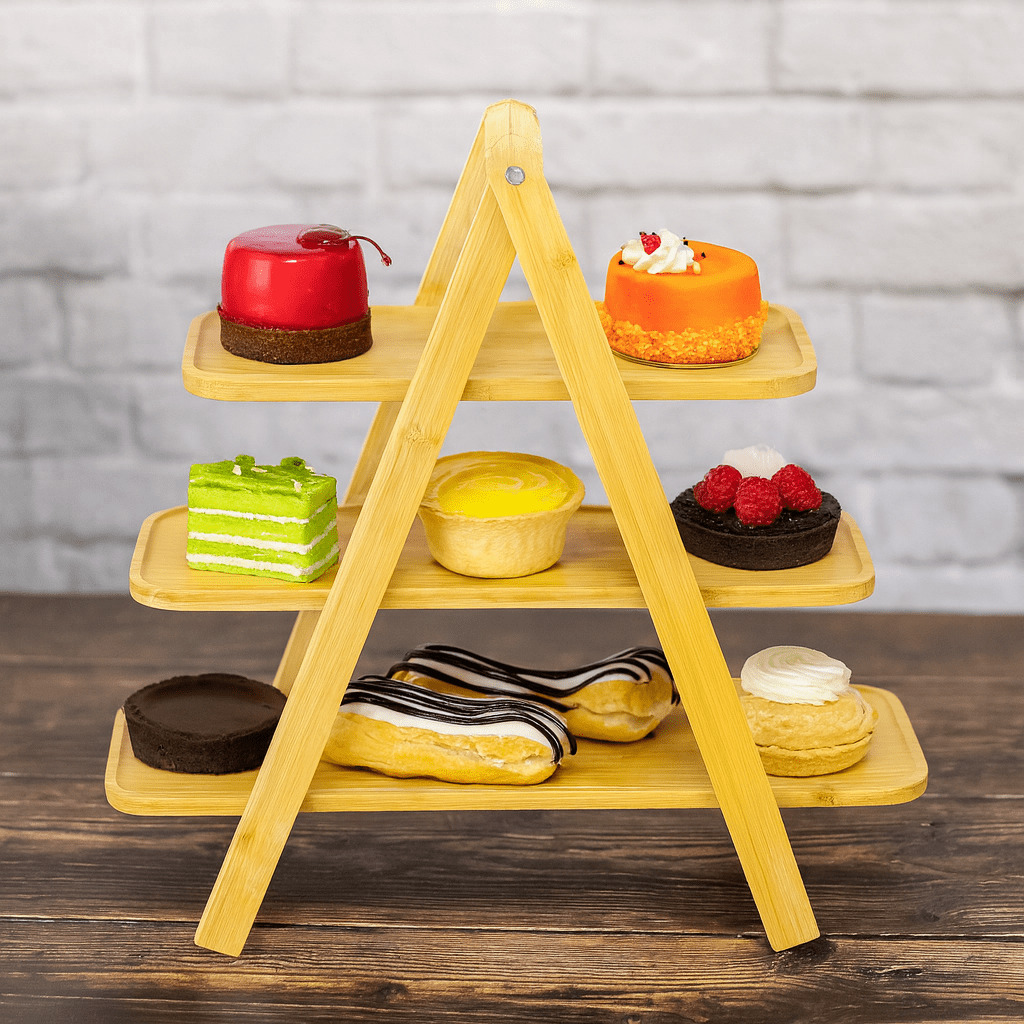 3-Tier Wooden Pastry Stand
