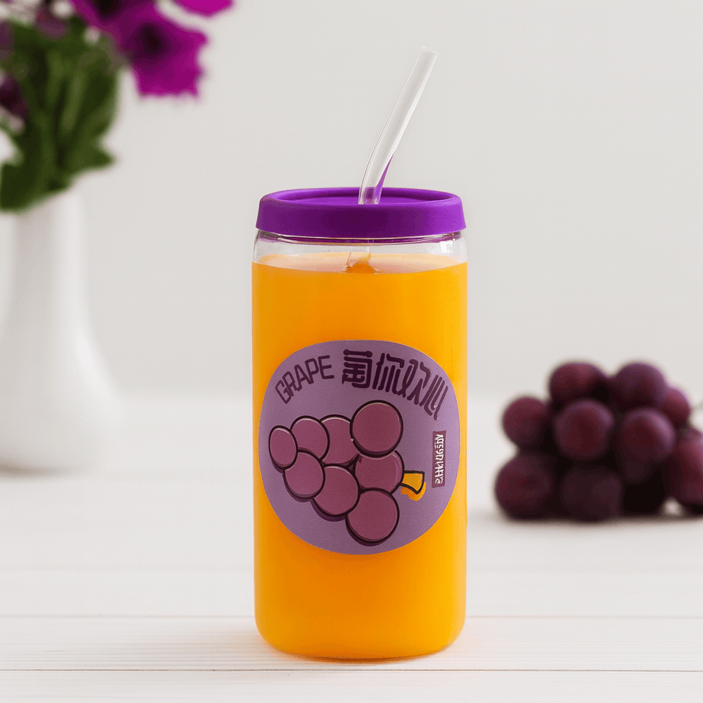 Glass Mason Drink Jar With Silicon Lid 310 ML Kaka Bawa Sons