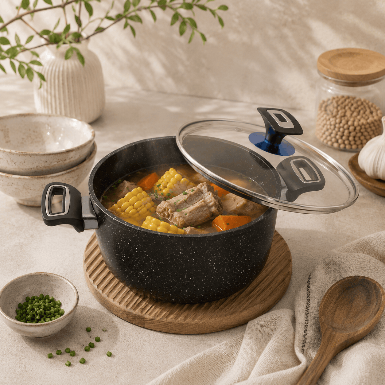 Prestige Lion 22 cm Non Stick Induction Cooking Pots Kaka Bawa Sons