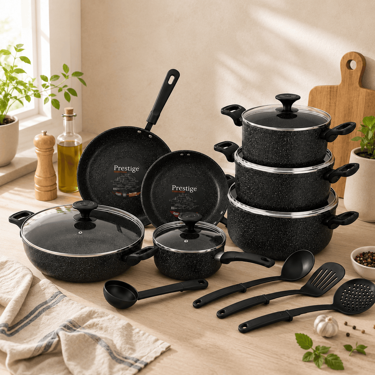 Prestige Lion 16-Piece Non Stick Induction Cooking Set Kaka Bawa Sons
