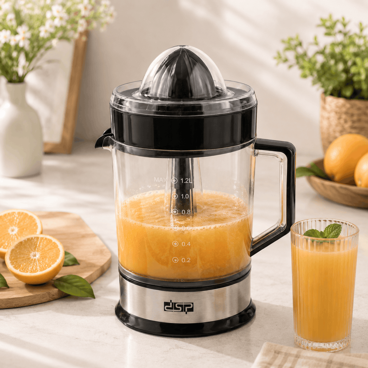 DSP 1.2-Liter Electric 40W Orange & Lemon Juicer Kaka Bawa Sons