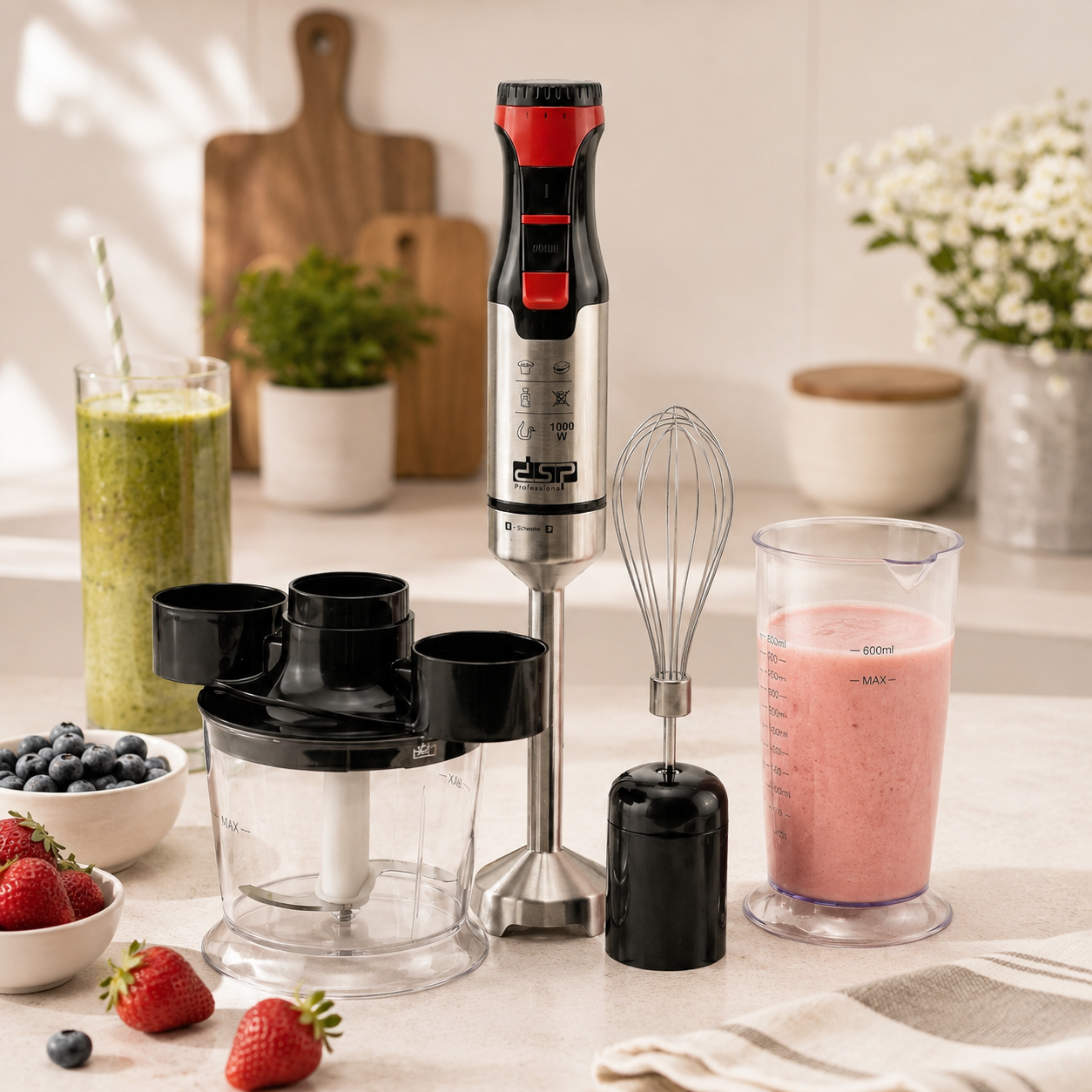 DSP 1000W 5-in-1 Hand Blender Set