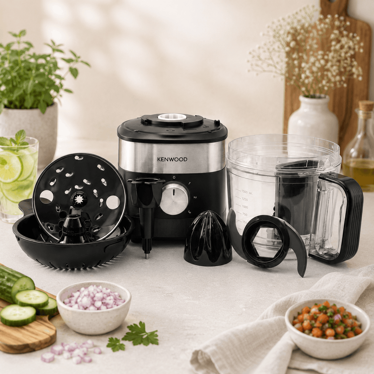 Kenwood 2-Liter 1000W Heat-Resistance Chopper With Citrus Machine Kaka Bawa Sons